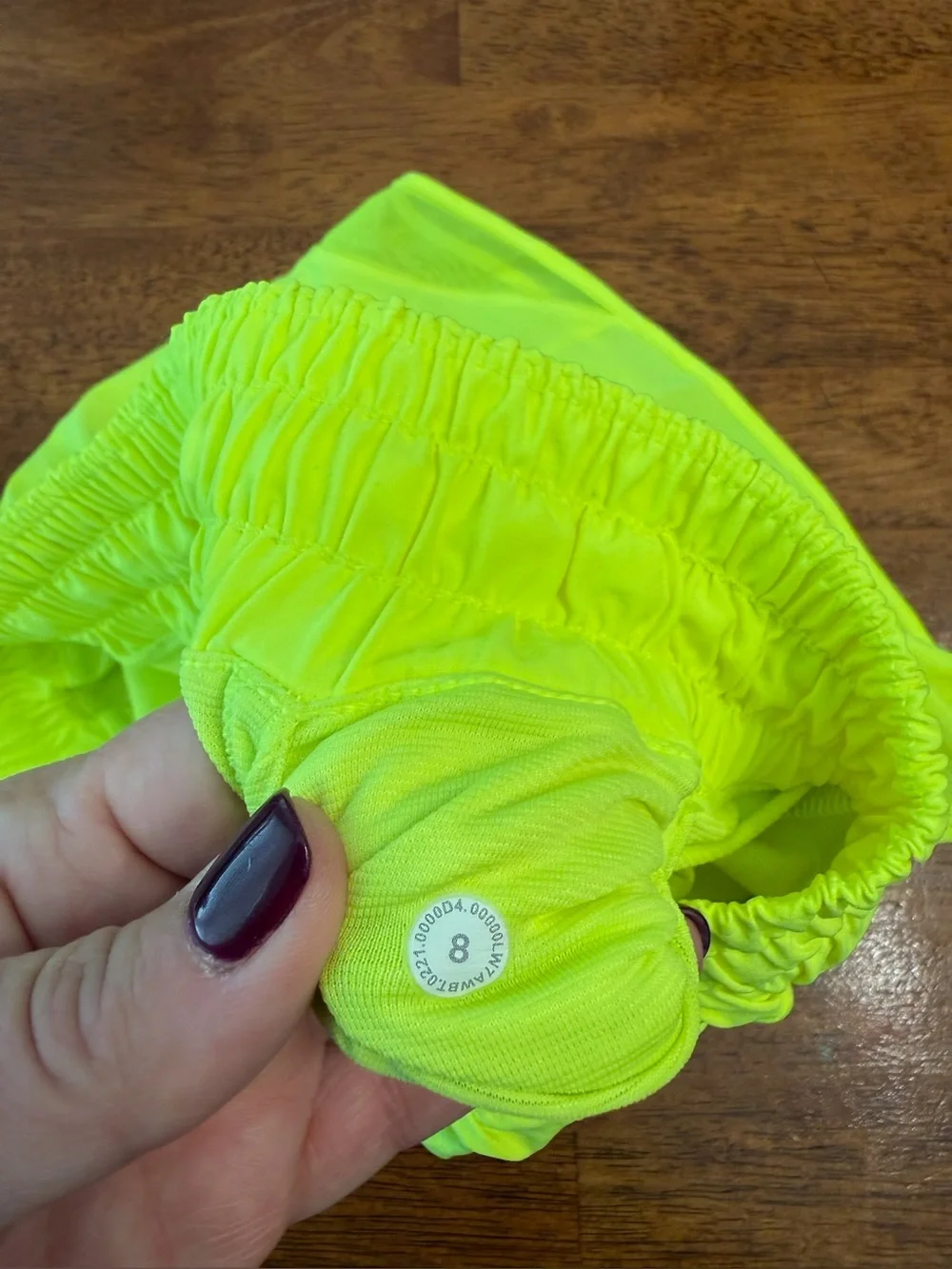 Lululemon Hotty Hot Lined Running Shorts Highlight Yellow Neon Size 8